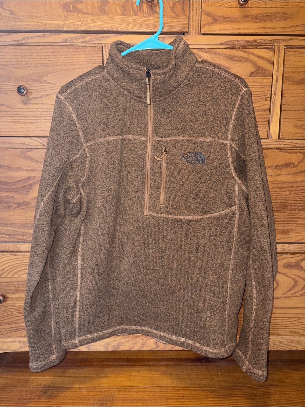 The North Face Men’s Brown Heather Half-Zip Fleece Pullover